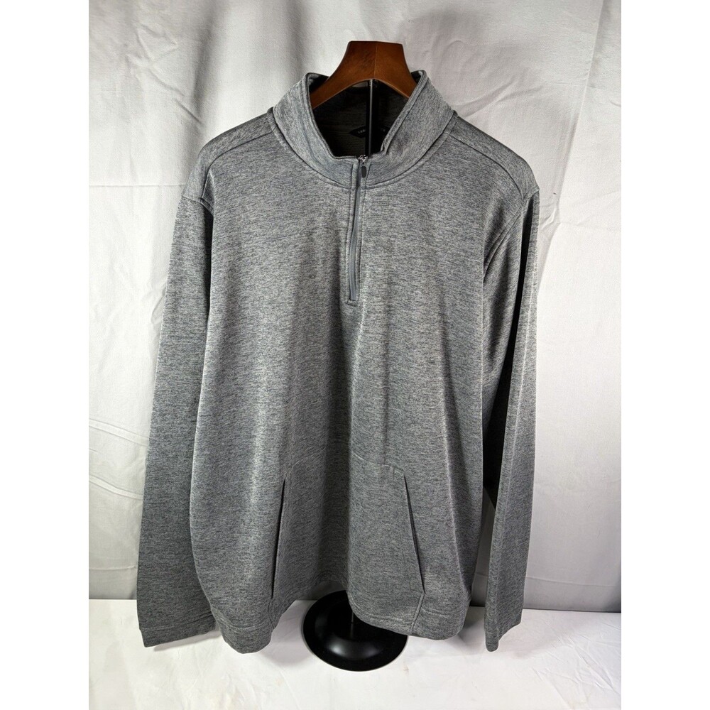 Urban Frontier Men’s 1/4 Zip Pullover Gray Long Sleeve Textured Shirt XXL